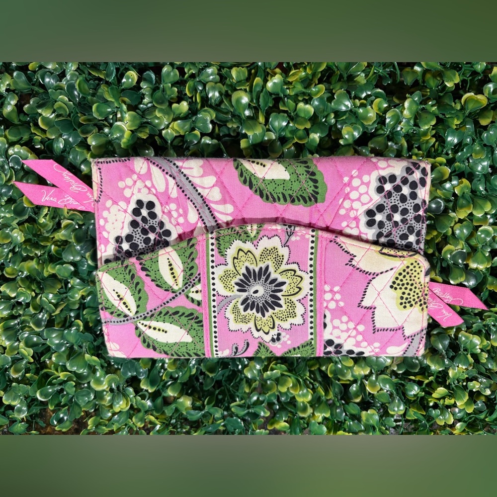 Vera Bradley Pink and Green Floral Clutch